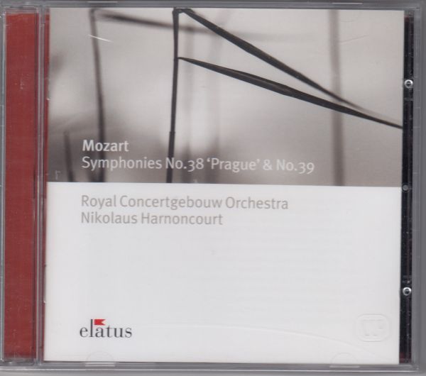 [CD/Elatus]モーツァルト:交響曲第38&39番/N.アーノンクール&アムステルダム・コンセルトヘボウ管弦楽団_画像1