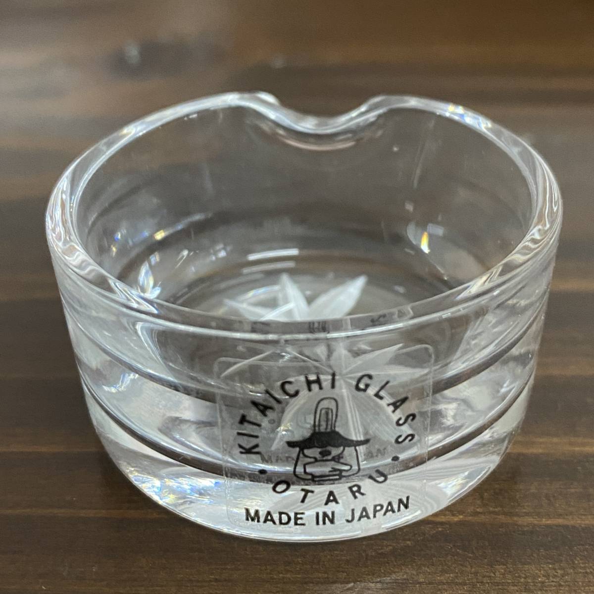 北海道 小樽 北一硝子　キタイチガラス　メープルリーフ　ぎやまん 切子　小さい器2種6個　小物入れ　薬味入れ（1329）未使用_画像2