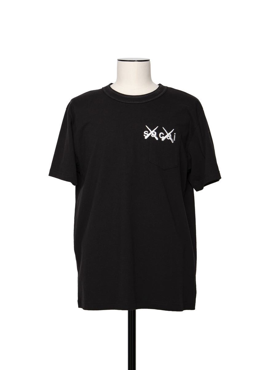 Black 4 】sacai KAWS Embroidery T-Shirt サカイ カウズ www.esole.eu