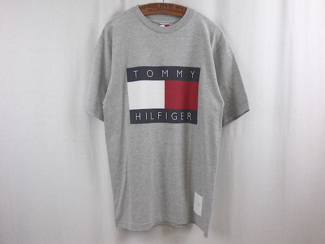 ■ロゴプリントTシャツ グレー/XL トミーヒルフィガー