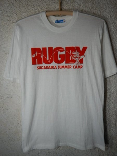 to3177　レア　Champion　チャンピオン　RUGBY　ラグビー　菅平　サマーキャンプ　tシャツ　レトロ　vintage　ビンテージ　人気　送料格安_画像1