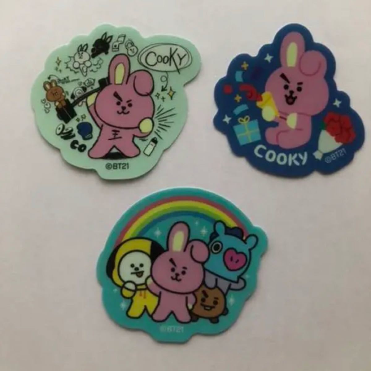 BT21 グミ ステッカーシール　COOKY ジョングク　３枚セット BTS