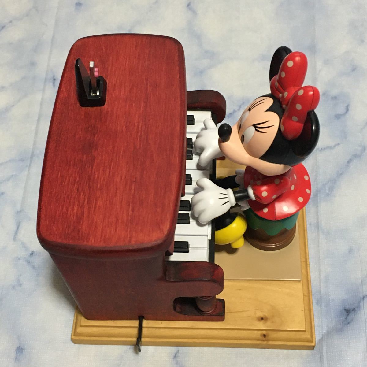 訳あり】 レトロ Disney ミニーマウスの小物入れ付きオルゴール 曲 星