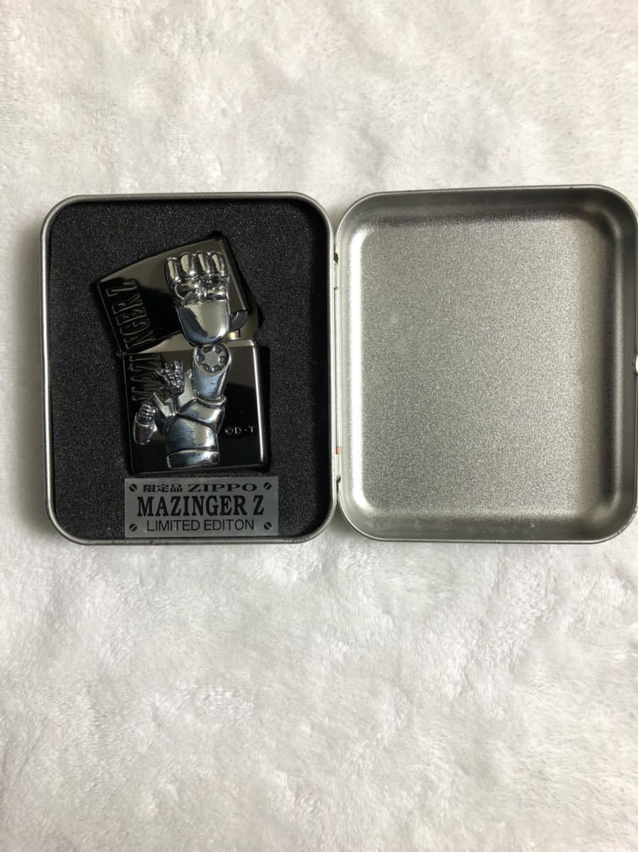 ZIPPO　ジッポー　ジッポ　オイルライター　マジンガーZ 　ロケットパンチ　1999年製　限定品　ガンメタタイプ　希少品_画像1