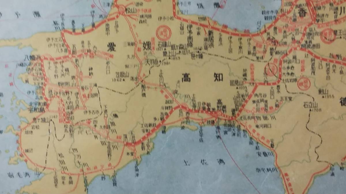 　古地図 　日本国有鉄道編集　　地図　資料　76×108cm　毎日新聞社発行　昭和24年発行　キレ　イタミ_画像8