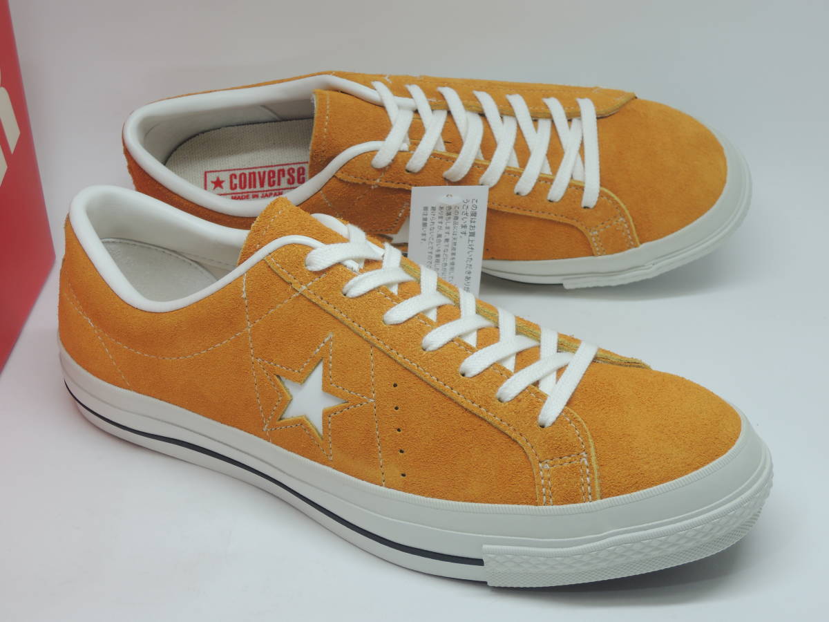 即決!未使用! 日本製 CONVERSE ONE STAR J SUEDE GOLD サイズ 26cm