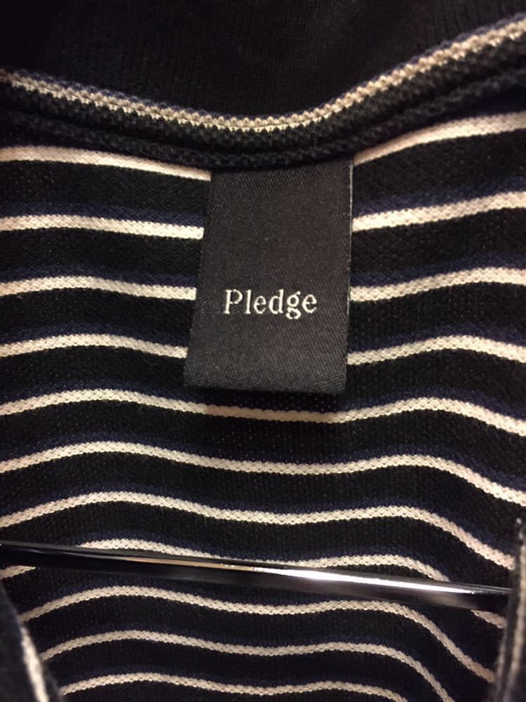 Pledge Pledge окантовка рубашка-поло size46 | tops футболка рубашка с коротким рукавом 