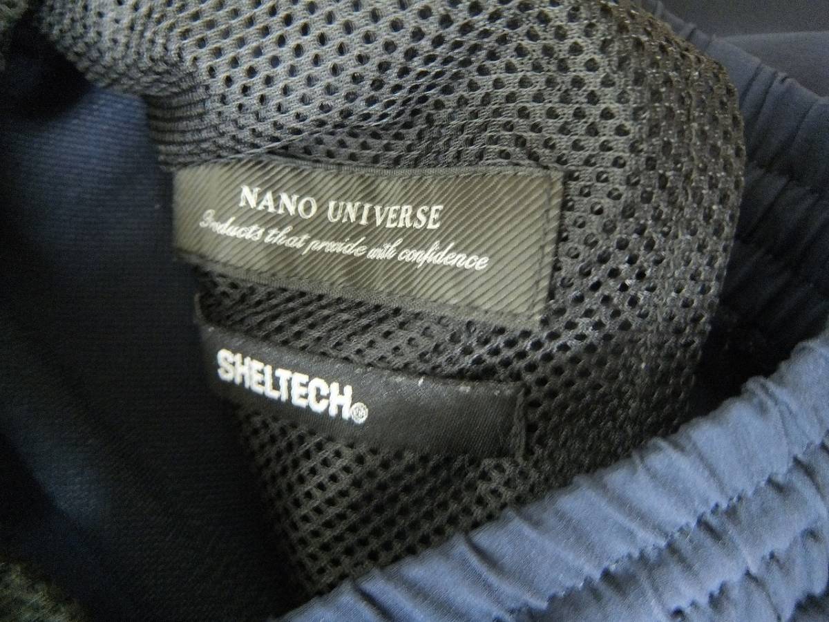 3点 WEB限定 セットアップ nano universe SHELTECH 快適男 プランサープルオーバーシャツ スラックス ショーツ ネイビー ワイシャツ S XL_画像10