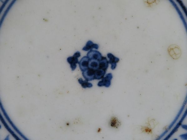 [1093] Meiji era guarantee Imari large Akira .. year made maple map blue and white ceramics medium-sized dish! warehouse .! purchase goods!