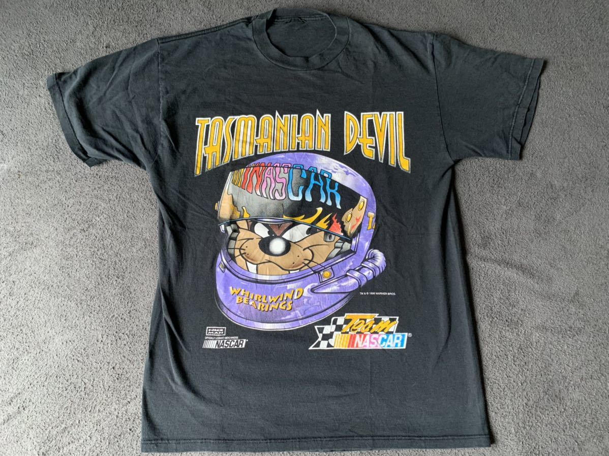 90s looney tunes ビンテージ Tシャツ NASCAR NICEMAN ダズマニアンデビル vintage ルーニーチューンズ_画像2