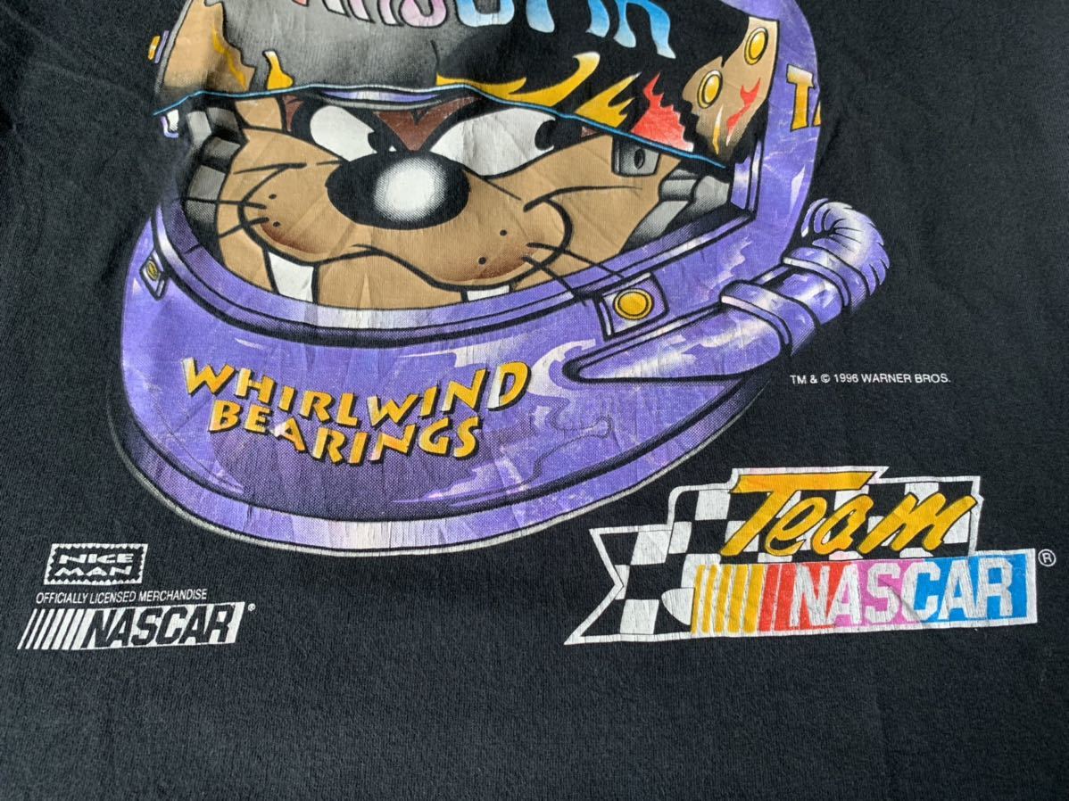 90s looney tunes ビンテージ Tシャツ NASCAR NICEMAN ダズマニアンデビル vintage ルーニーチューンズ_画像3