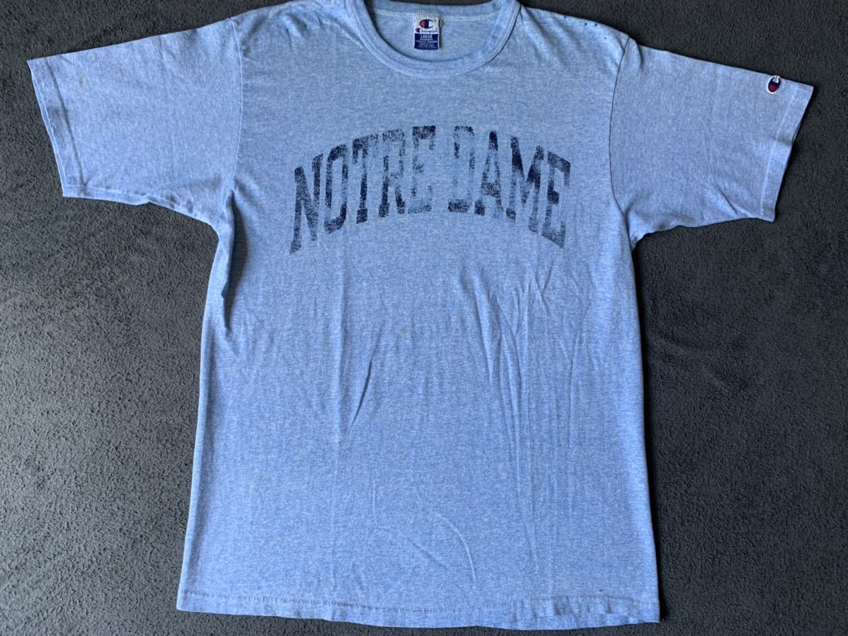 90s チャンピオン ビンテージ Tシャツ 青杢 champion アメリカ製 USA製 vintage notredame ノートルダム_画像2
