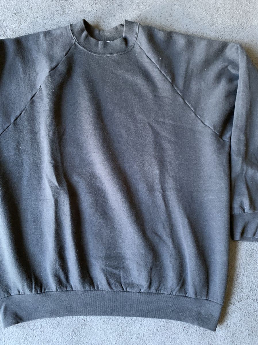 90s XL 黒 無地 ビンテージ スウェット フルーツオブザルーム fruit of
