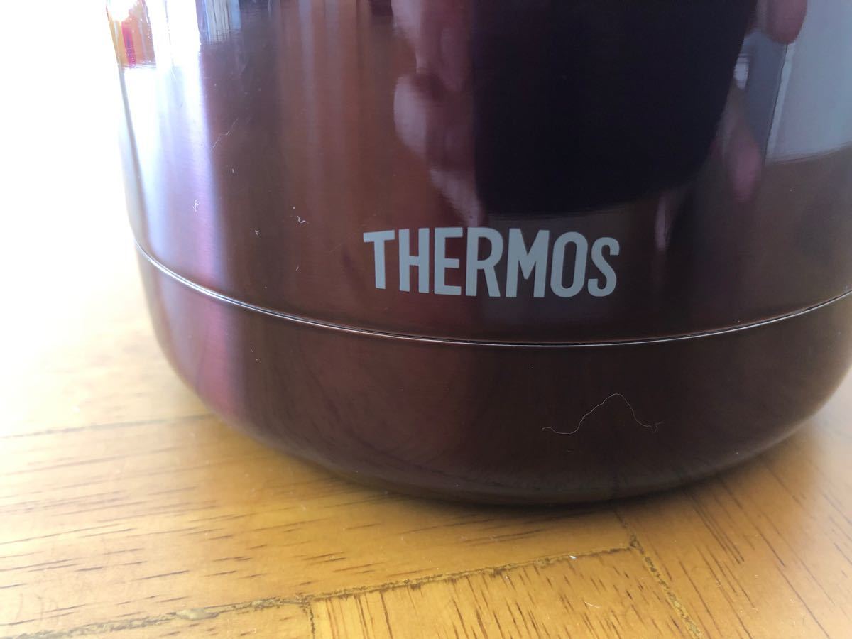 THERMOSサーモスステンレスポット１.0Lクリアブラウン茶色THS -1000 CBW／丸洗いOK／保冷保温卓上ポット