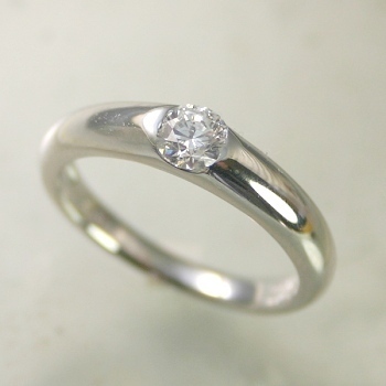 婚約指輪 エンゲージリング ダイヤモンド 0.3カラット プラチナ 鑑定書付 0.30ct Dカラー SI2クラス 3EXカット GIA 22312-4268 HKER*0.3