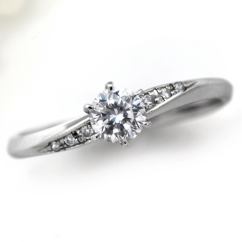 婚約指輪 エンゲージリング ダイヤモンド 0.3カラット プラチナ 鑑定書付 0.32ct Gカラー SI2クラス 3EXカット GIA 22053-1868 HKER*0.3