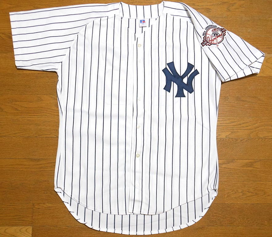 【半額】 松井 ルーキーイヤー ニューヨーク メジャーリーグ Yankees MLB ジャージ Jersey Home ユニフォーム ヤンキース 2003 球団100年 応援ユニフォーム、ウエア