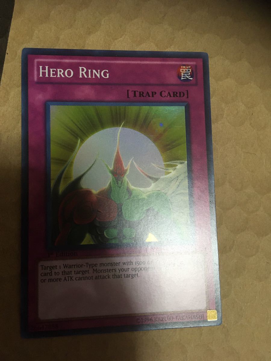 遊戯王 英語版 LCGX-EN110 Hero Ring ヒーロー・ヘイロー (スーパーレア) 1st Edition_画像1