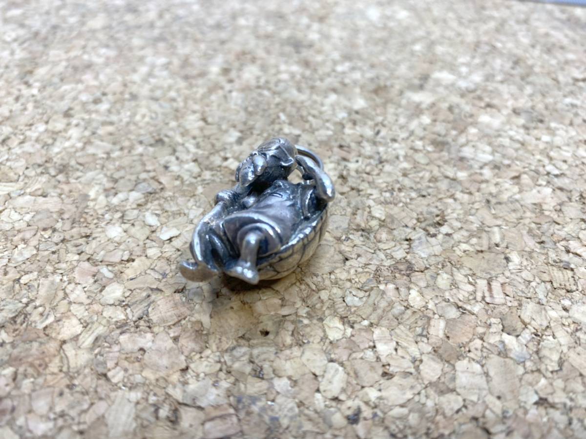  postage 520 jpy! valuable 925 silver silver turtle . person Dragon Ball charm attaching 