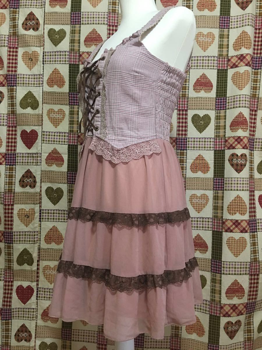 Paypayフリマ Axes Femme Mサイズレースアップワンピース くすみピンクシフォン 中古美品 レース Paypayフリマ Axes Femme Mサイズレースアップワンピース くすみピンクシフォン 中古美品 レース