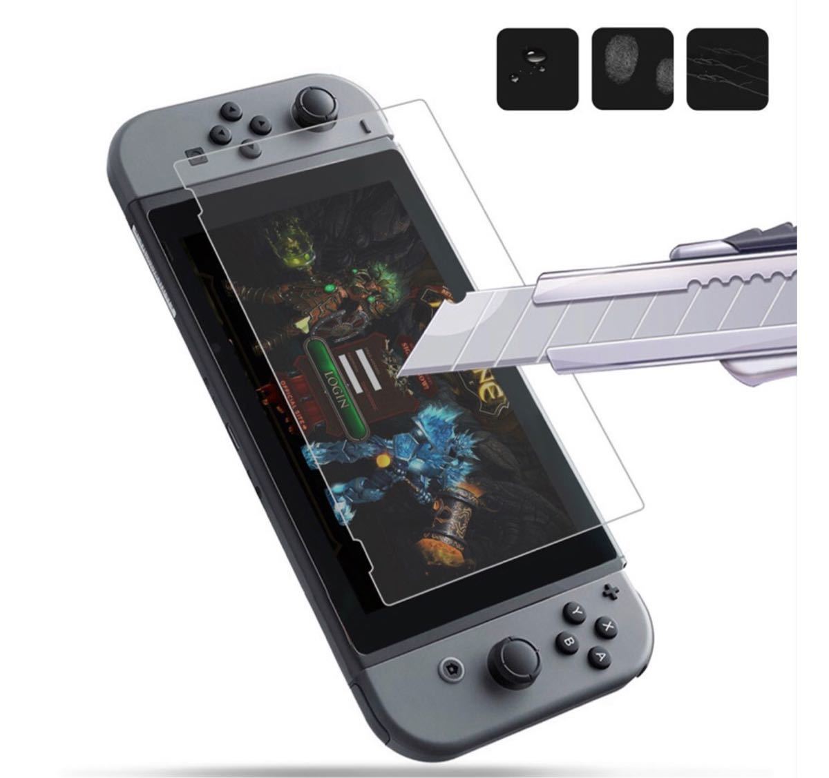 Nintendo Switch 任天堂 スィッチ 強化ガラス フィルム 9H