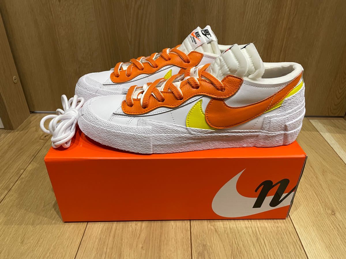 新品未使用品 SACAI × NIKE BLAZER LOW magma orange 28.5cm ナイキ サカイ SNKRS