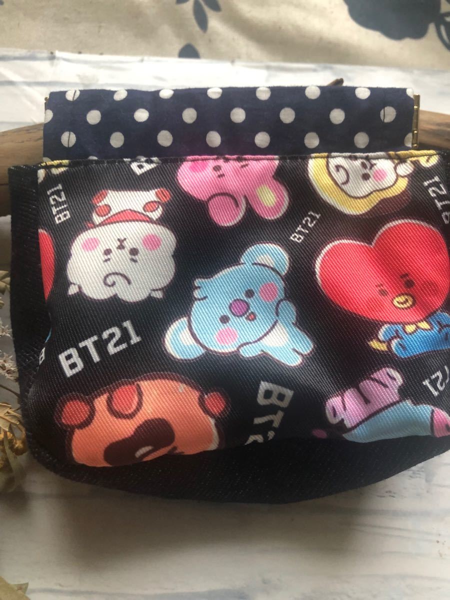 限定セール　ＢＴＳ　ハンドメイド　バネポーチ　大特価現品限りＢのみ