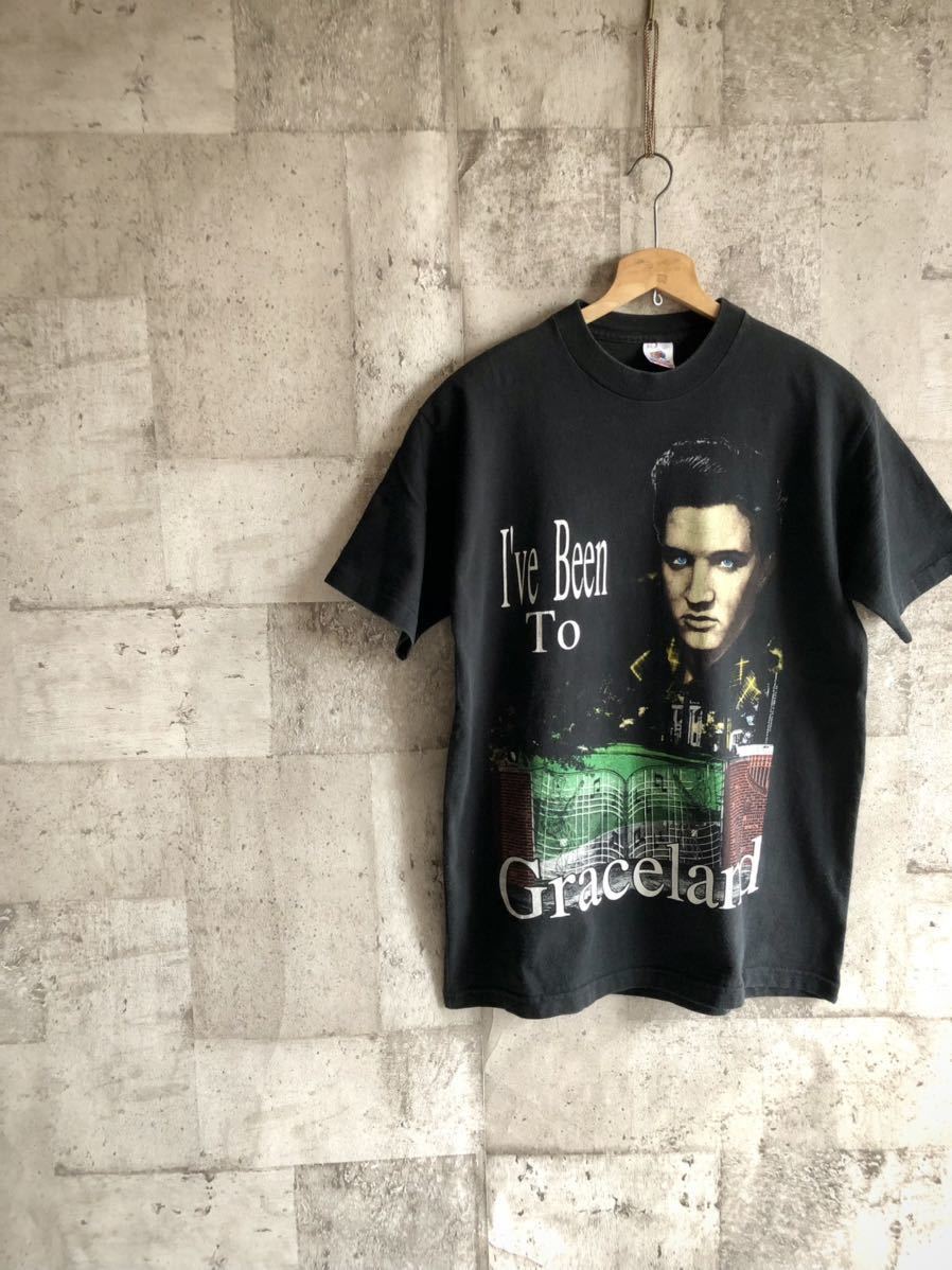 ☆★l90s USA製 Elvis Presley I’ve Been To Graceland TEE エルビスプレスリー グレースランド プリントTシャツ オールド ビンテージ★_画像1