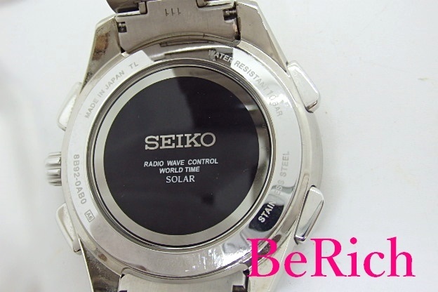 セイコー SEIKO ブライツ メンズ 腕時計 8B92-0AB0 SAGA191 SS シルバー アナログ ソーラー電波 クロノグラフ【中古】【送料無料】 ht4022_画像3
