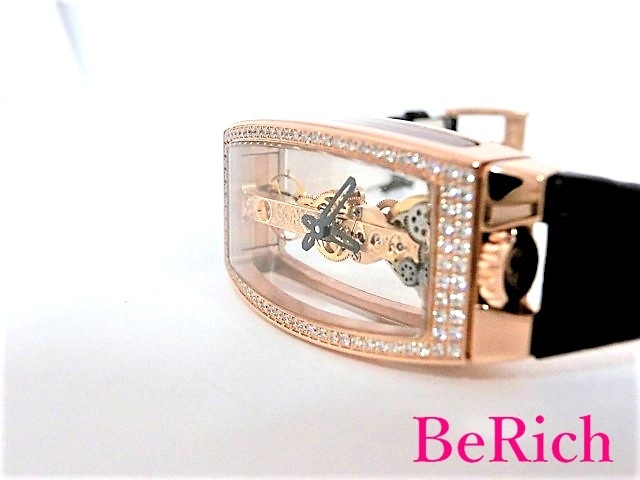  beautiful goods Corum mistake * Golden Bridge B113/00824 K18PG 750 pure gold lady's wristwatch hand winding CORUM [ used ][ free shipping ]bt1974