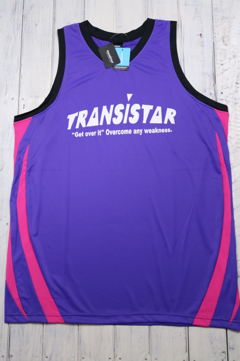  purple L [ new goods ]* transistor : deodorization function speed . tank top handball /TRANSISTAR/ no sleeve T-shirt 