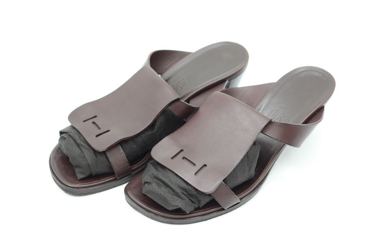 【逸品】 パリ直送 HERMES フェミニン ダーシー サンダル レディース サンダル・ミュール hermes エルメス サンダル 【定価135 000円】 36 23.0cm イタリア製 婦人靴 レディースシューズ brown 茶 ブラウン