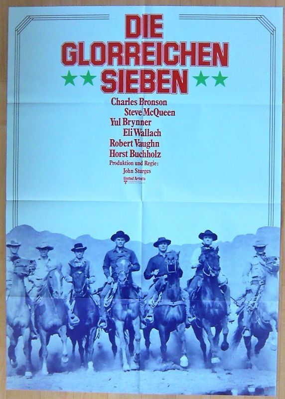 荒野の七人　ドイツ版オリジナルポスター