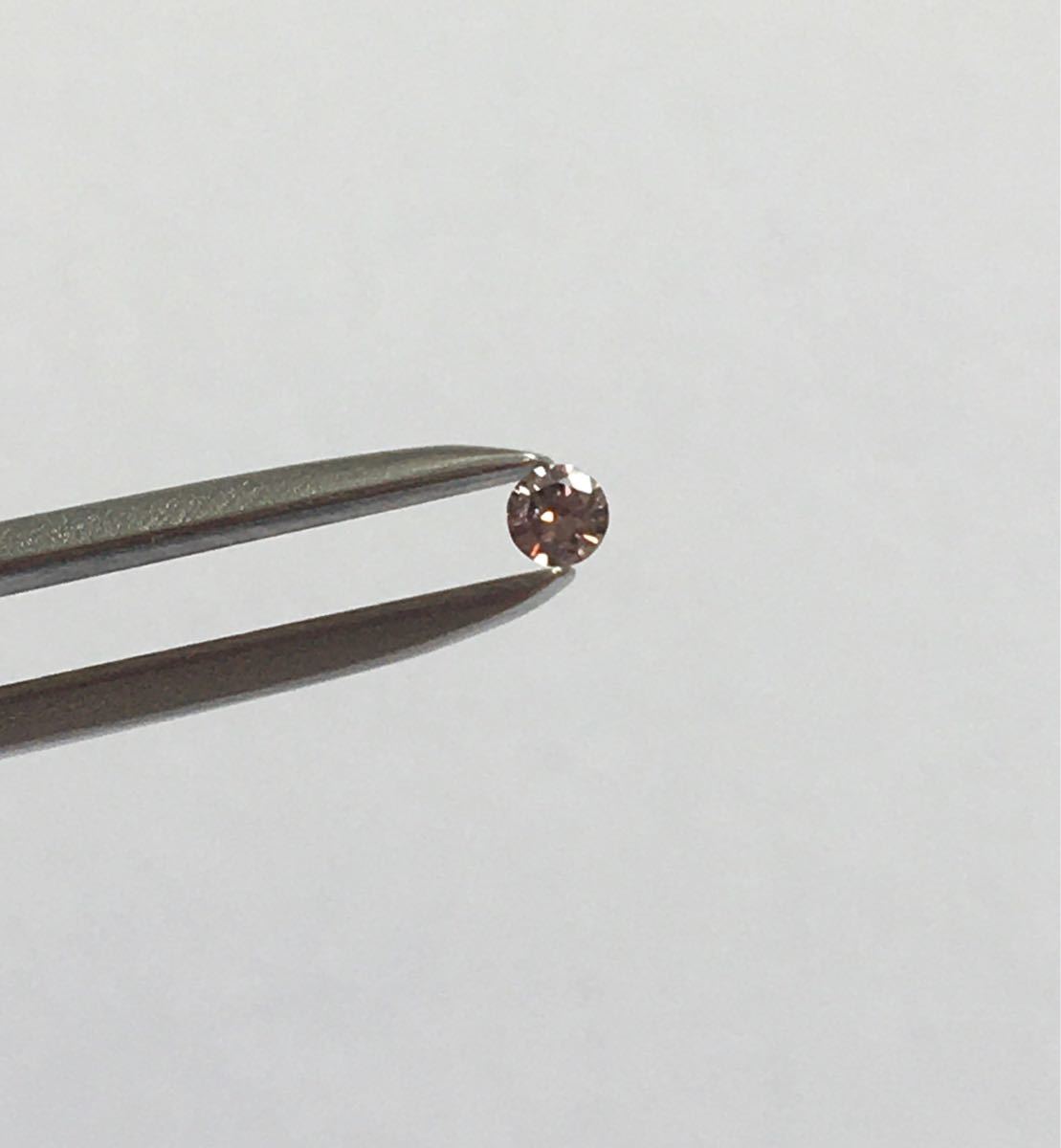 天然ピンクダイヤモンド　ルース　FNACY BROWN PINK 0.062cts SI-2 中央宝石研究所