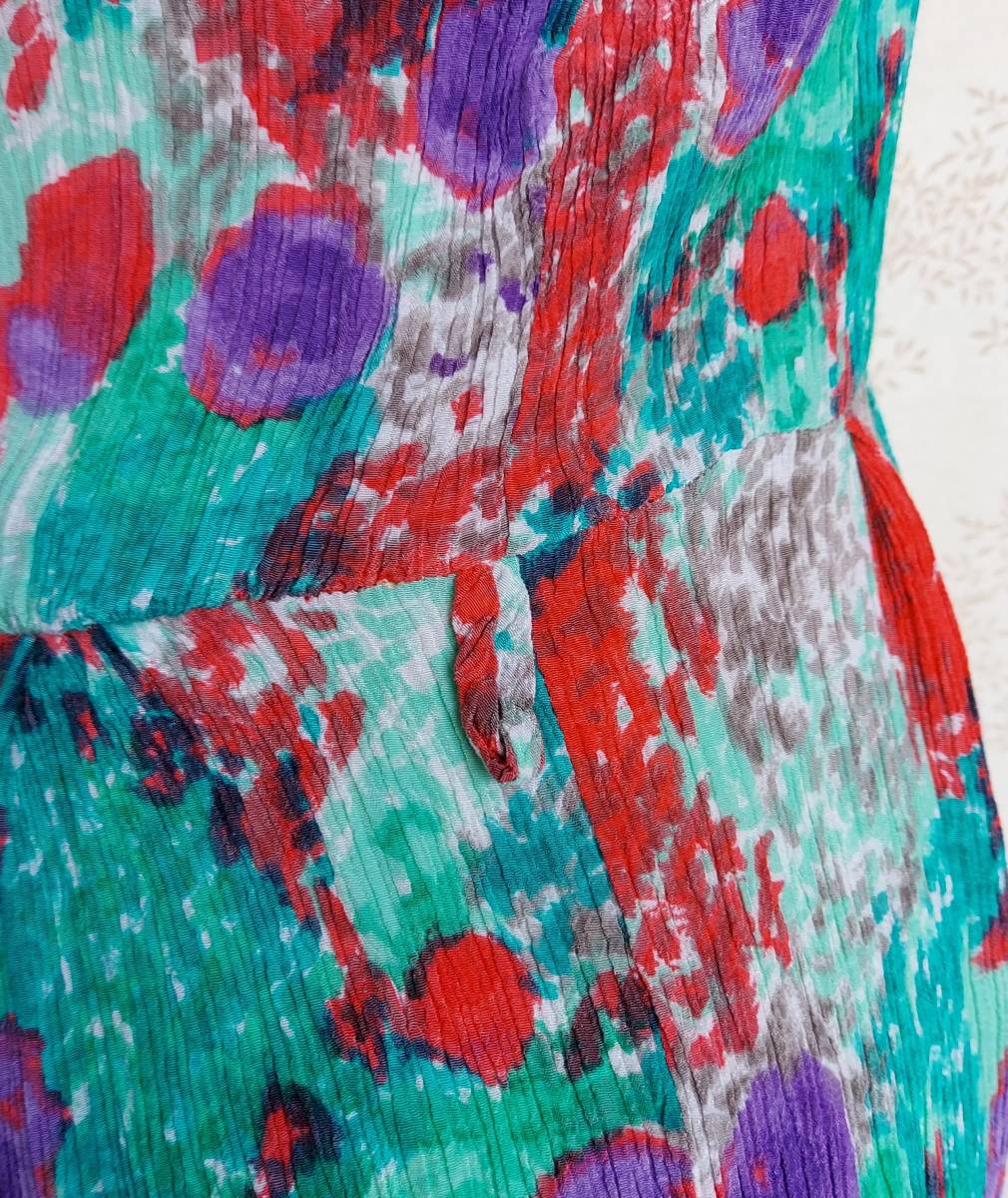 ワンピース ワンピ サマードレス ドレス 古着 vintage ヴィンテージ ビンテージ カラフル サマーワンピース スカート ロング 半袖 _画像9
