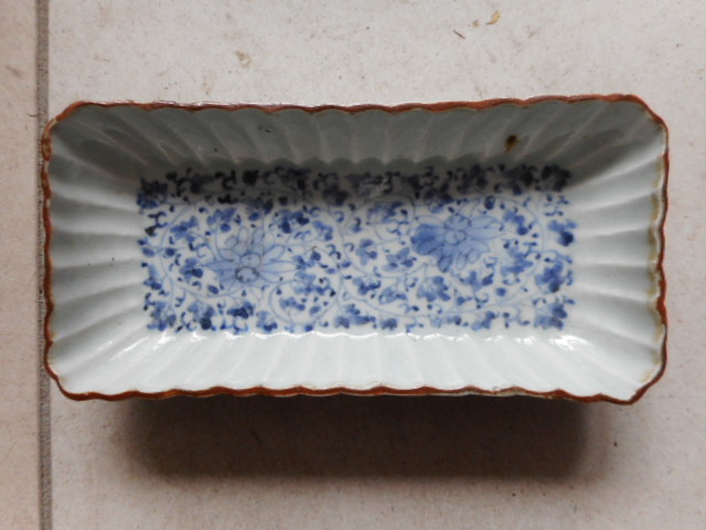 151 old Imari two -ply angle . luck . hand .. blue and white ceramics flower Tang . long plate persimmon right .. tea utensils .: deep river,. orchid, persimmon now right .. Karatsu Arita saucepan island Shino Bizen tea utensils 