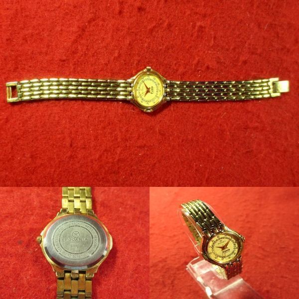 BR29）■完動腕時計★ロダニア スイス製★Fumieレディース★金色_画像3