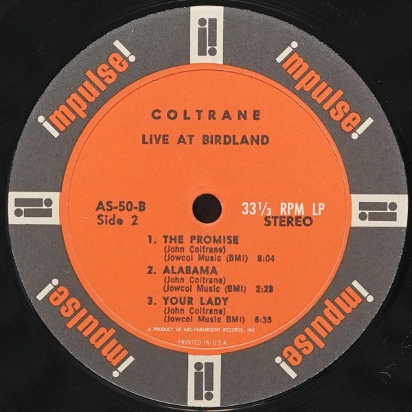 【米オリジナル】JOHN COLTRANE VAN GELDER刻印 LIVE AT BIRDLAND ジョンコルトレーン IMPULSE_画像7