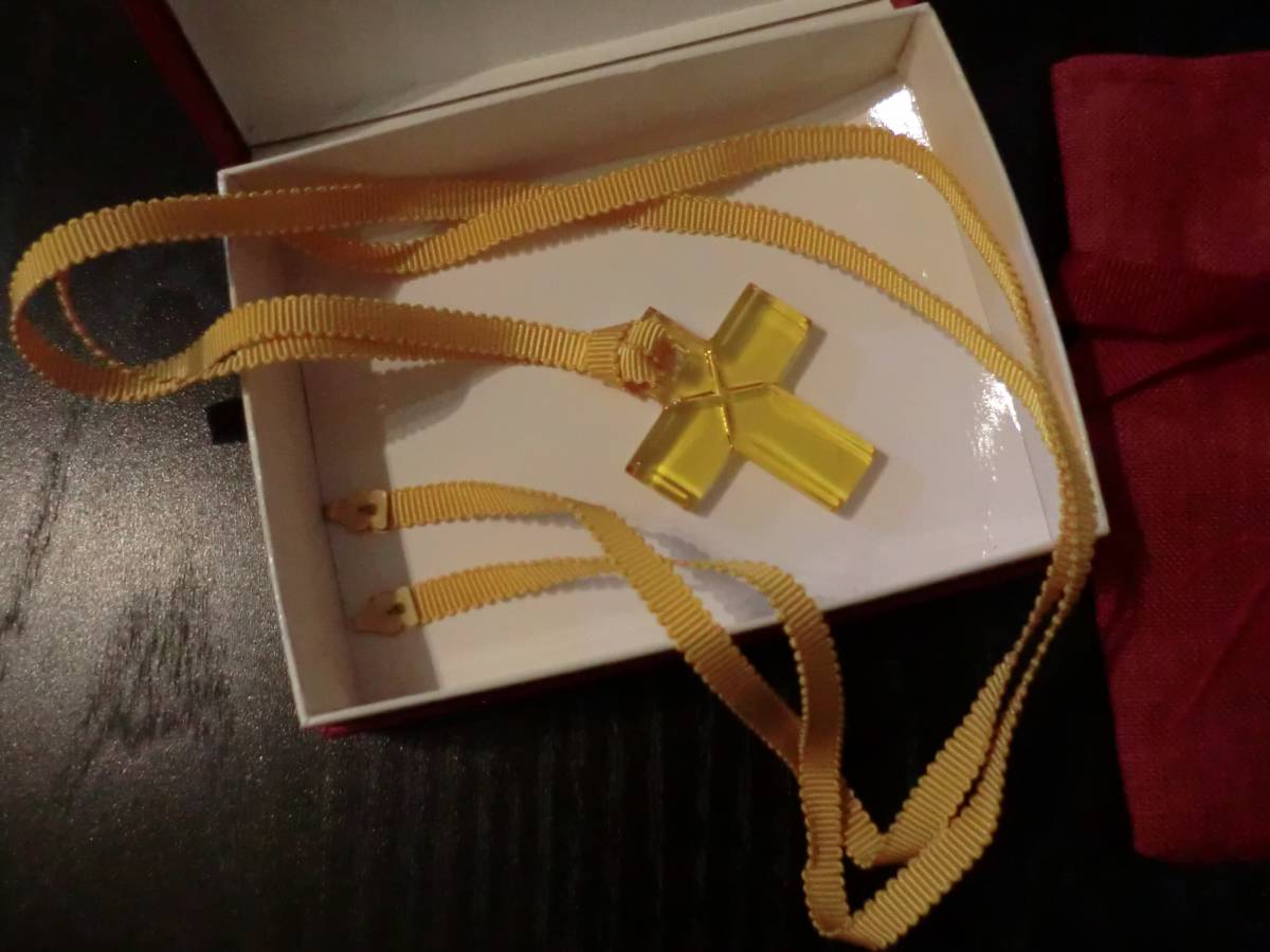 バカラ Baccarat 本物 美品 ネックレス クロス 十字架 チョーカー