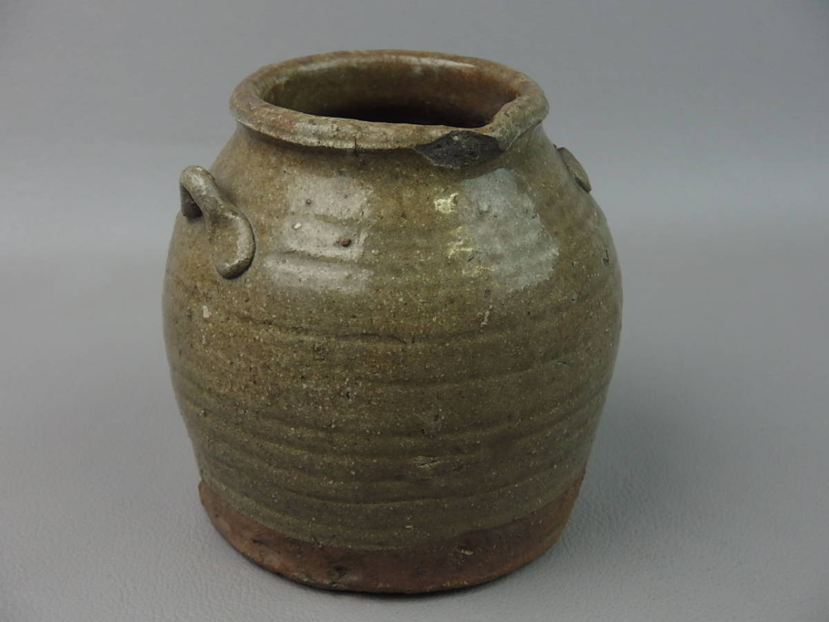 [ antique * tea utensils ]* old Echizen . old Echizen * iron . "hu" pot . tooth black "hu" pot .cm083wb.8.