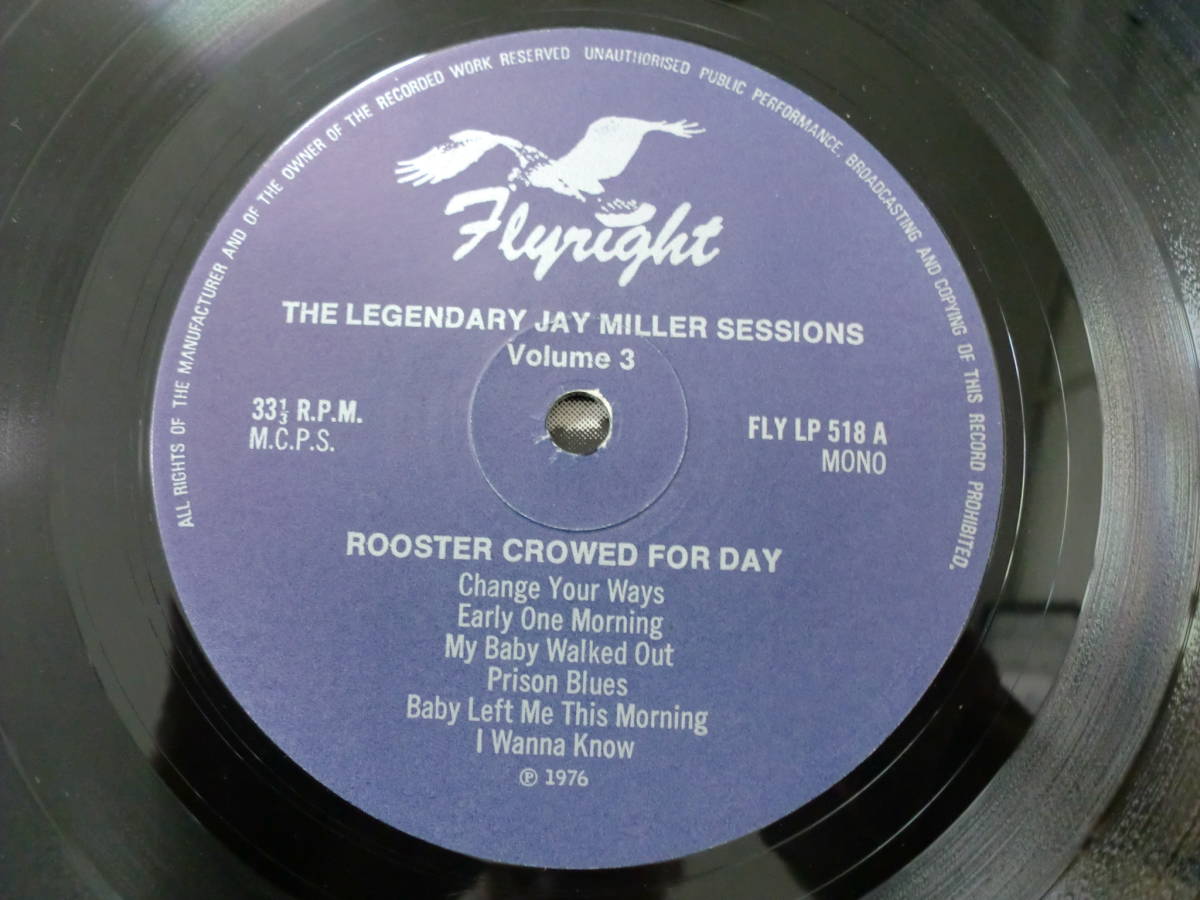 【レコード】V.A. THE LEGENDARY JAY MILLER SESSIONS ROOSTER CROWED FOR DAY FLYRIGHT LP518 Louisiana Blues R&B_画像2