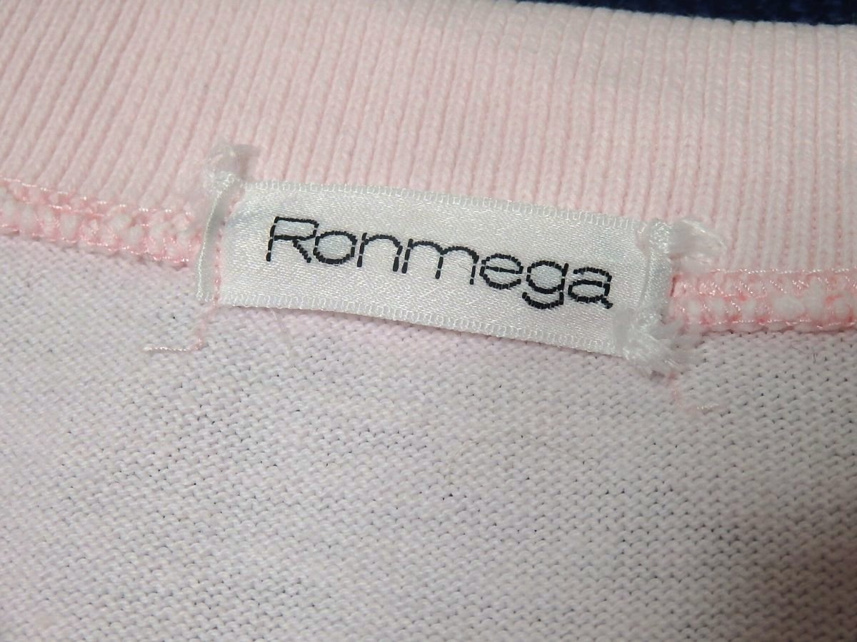 【Ronmega】日本製・ピンク系・半袖・ポロシャツ・Mサイズ! _画像4