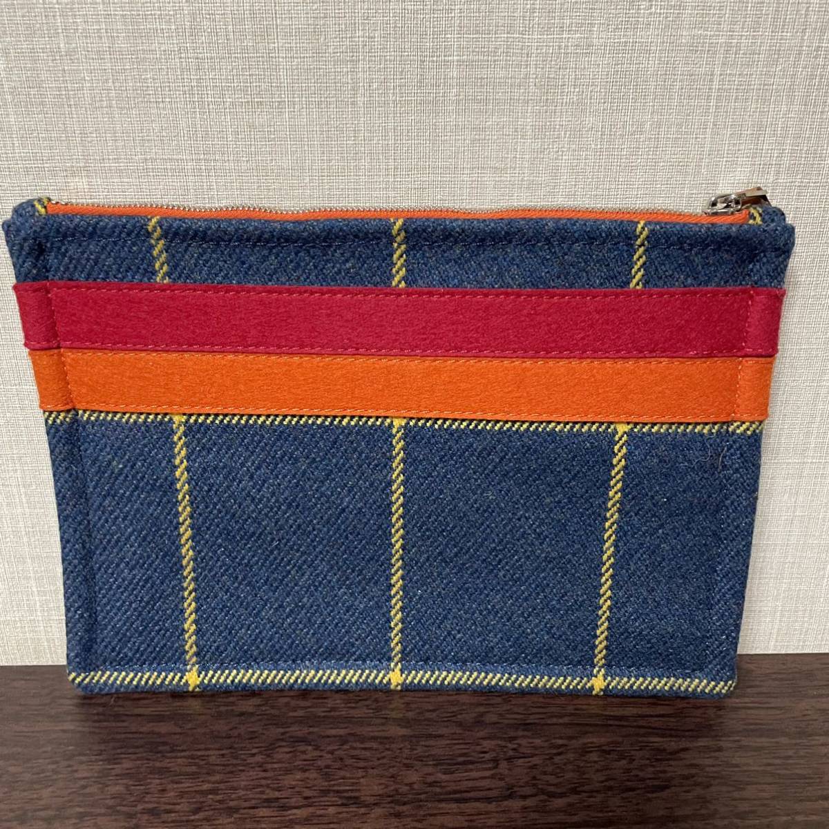 HERMES エルメス フラットポーチ ポーチ カザック フエルト 激レア