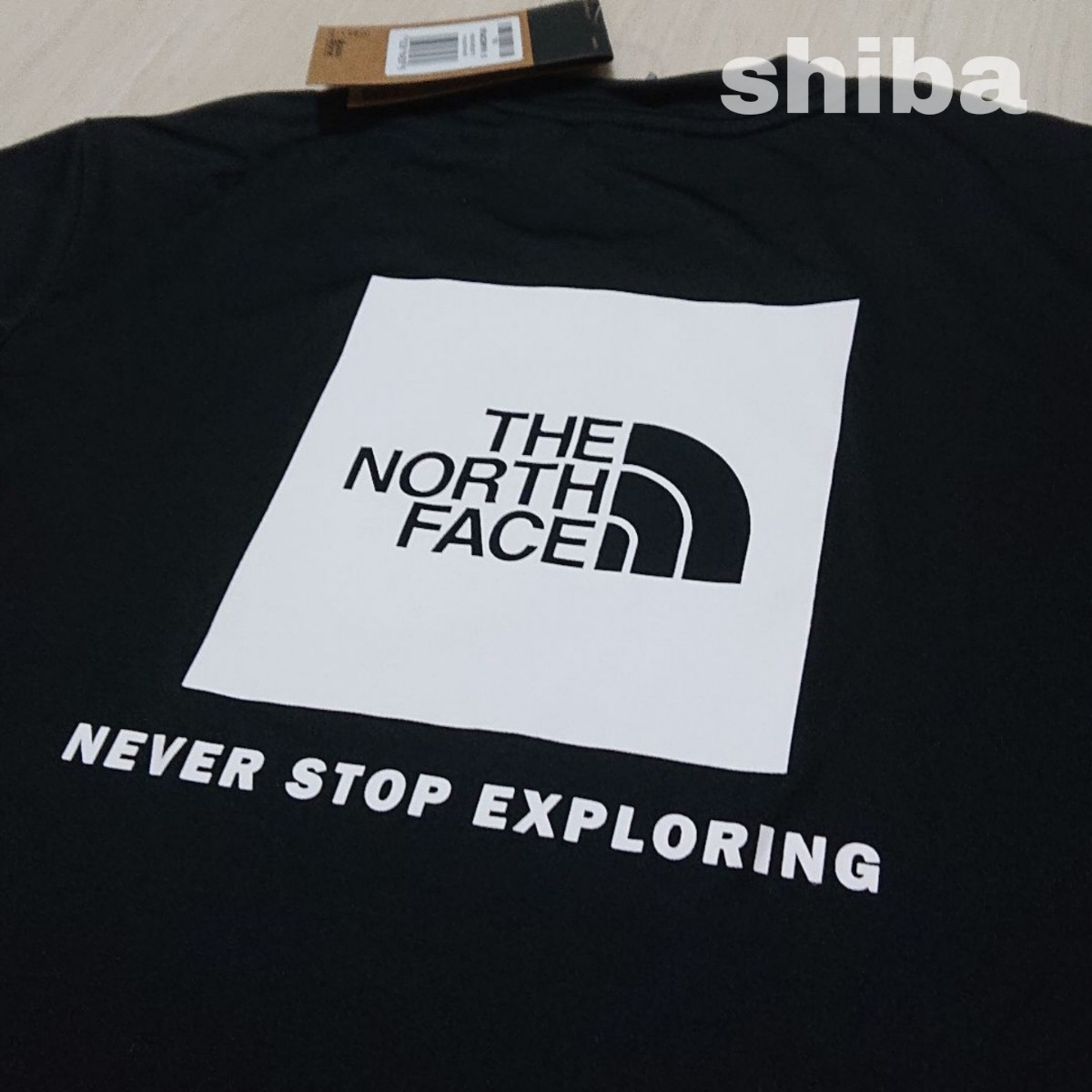 THE NORTH FACE ノースフェイス　tシャツ 半袖　黒 Reaxion t-shirt ボックスロゴ 海外Mサイズ