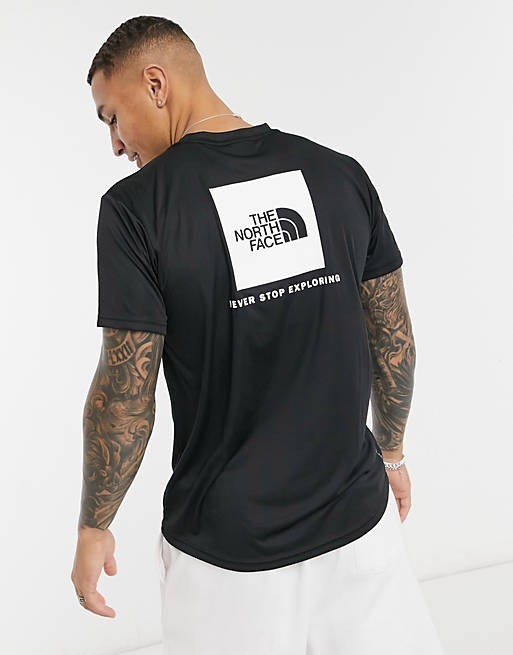 THE NORTH FACE ノースフェイス　tシャツ 半袖　黒 Reaxion t-shirt ボックスロゴ 海外Mサイズ