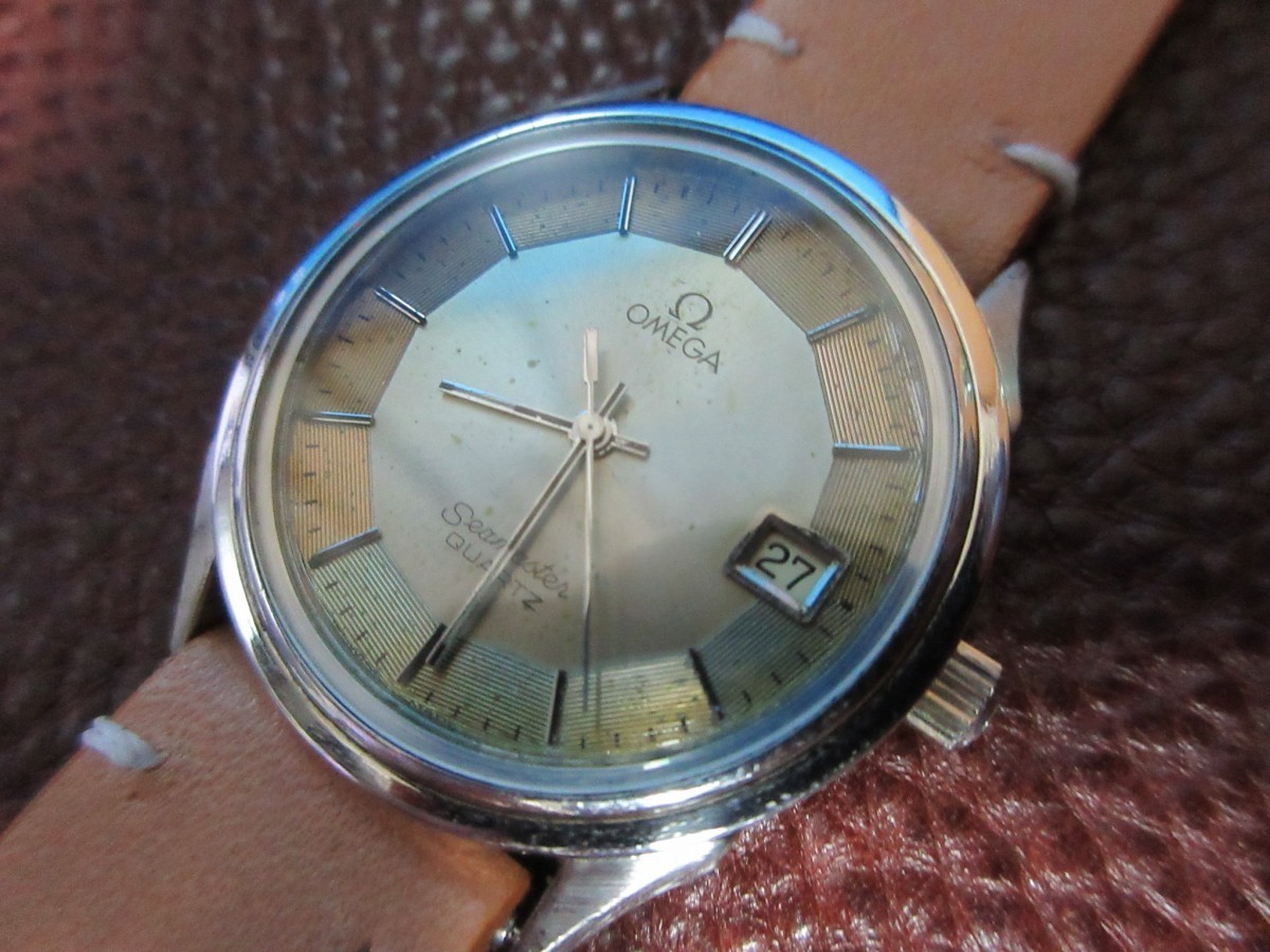 オメガ Omega 1342 Seamaster Pie Pan Style Quartz 33mm Vintage Watch 時計（中古）_画像5