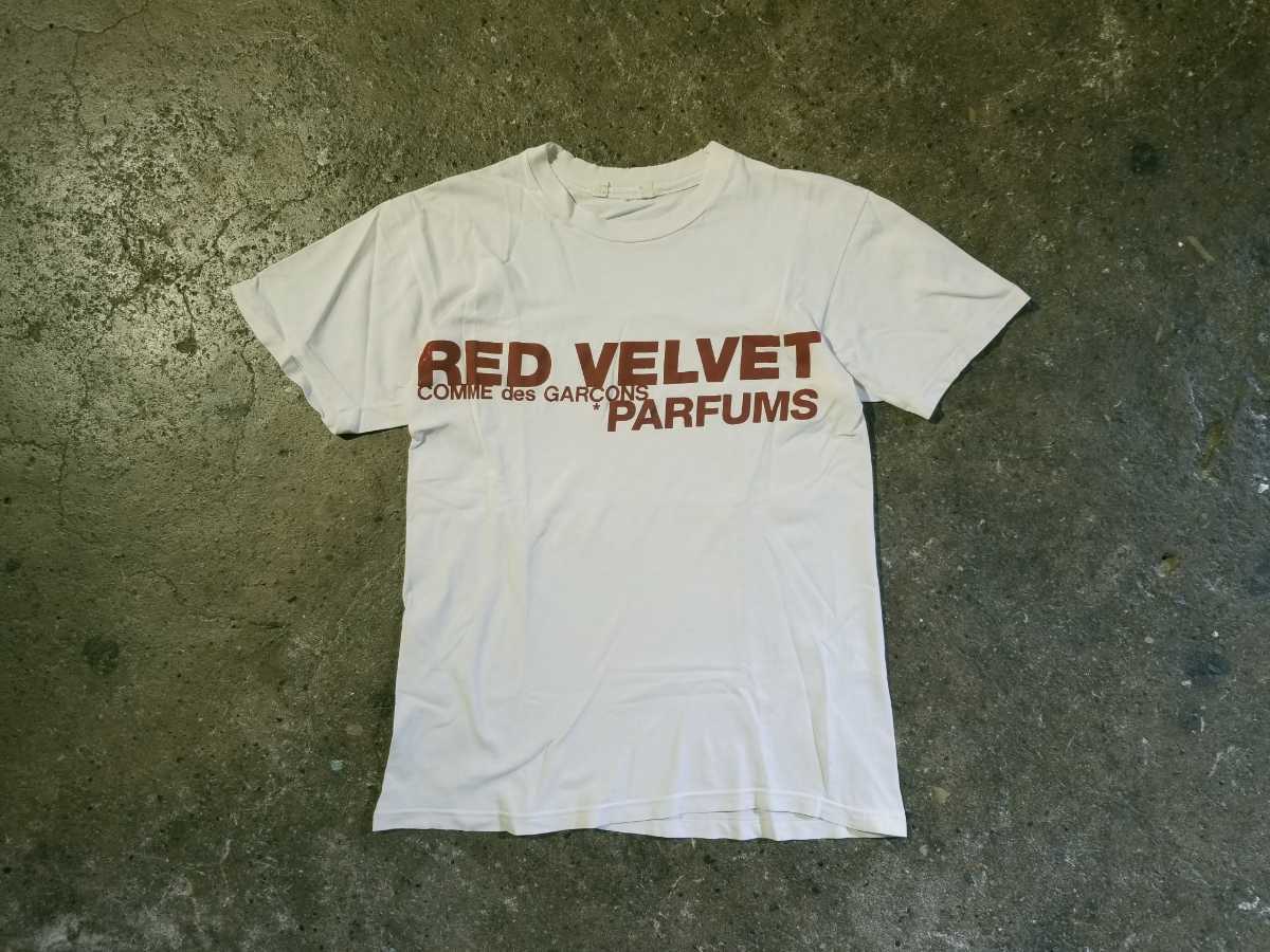 COMME des GARCONS eau de PARFUM 95AW RED VELVET ロゴカットソー