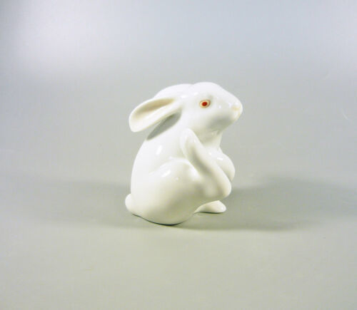 ヘレンド 63％以上節約 白いウサギ 傷手塗り i171 HEREND 出色 磁器置物ミント