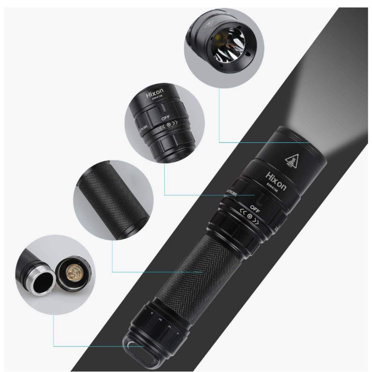 懐中電灯 USB充電式 超高輝度 小型 軽量 強力 ハンディライト IPX7 防水 7モード調光可能 SOS 点滅 停電 防災 