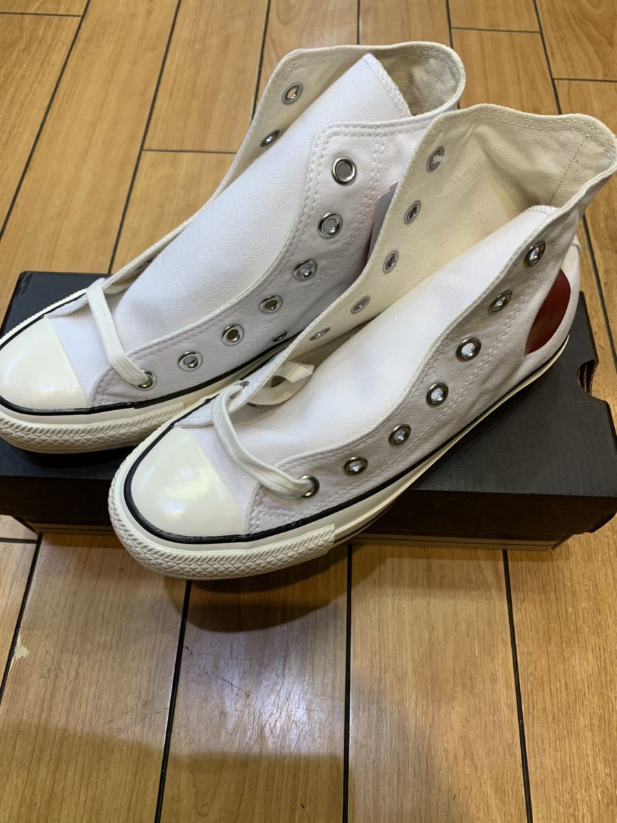 ☆新品・限定☆CONVERSE ALL STAR US HINOMARU HI コンバース　オールスター　US 日の丸　ハイ　ホワイト　レッド　オリジナル_画像2